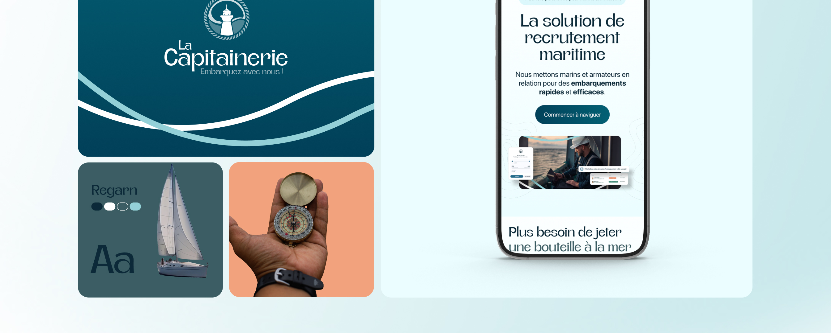LaCapitainerie — plaque mockup identité visuelle