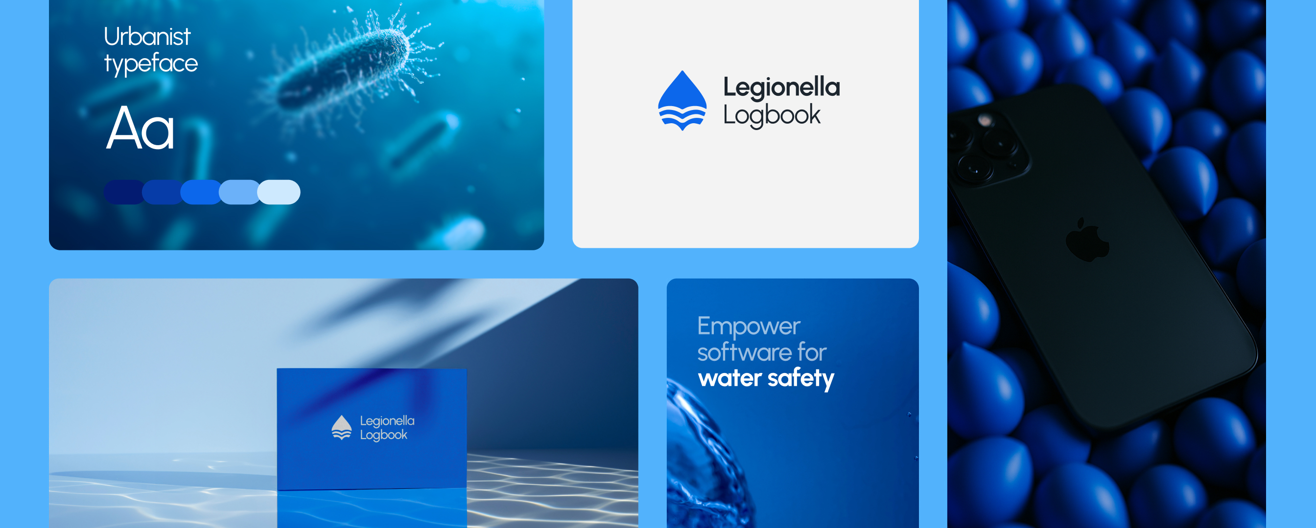Legionella Logbook — planche identité visuelle
